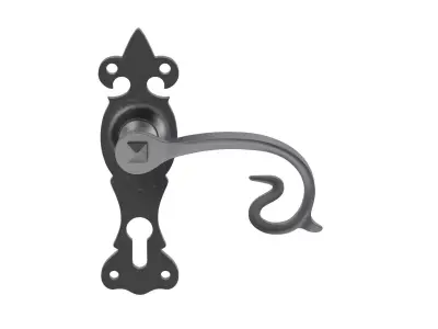 Fleur De Lys Door Handle Low-poly 3D model