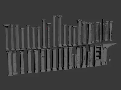 All Columns Collection 3D model