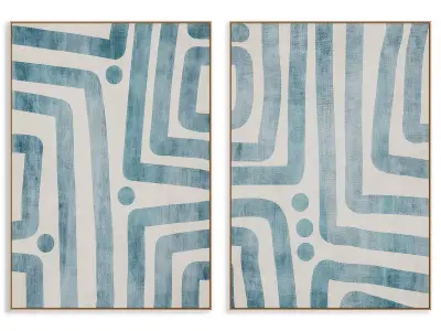 Abstract Painting Frame set 3D model 835
