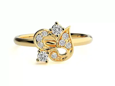 Women ring 3D print model 74
