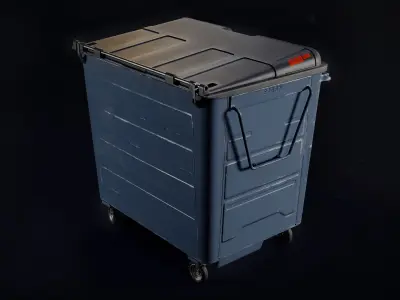 Trash Container Low-poly 3D model