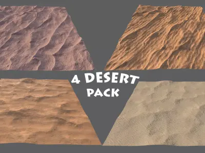 DESERT PACK LowPoly GameReady Low-poly 3D model