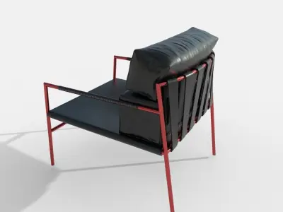 jk-easy-chair lounge chair Low-poly 3D model