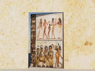 Egyptian Pharaonic door  Low-poly 3D model