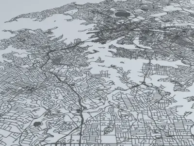 Sydney Road Network and Streets 3D model