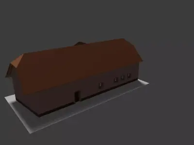Old Industrial Factory Entrance Building  Historic Architecture 3D model