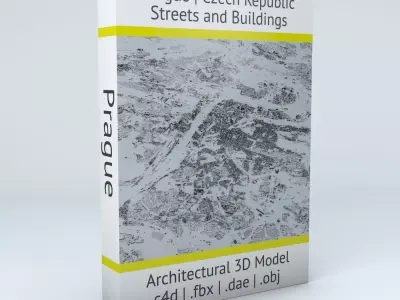 Prague Streets and Buildings 3D model