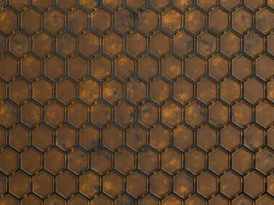 Rusty Metal Plate Transparent Industrial PBR Seamless Texture