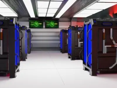 Sci fi Generator Room 3D model