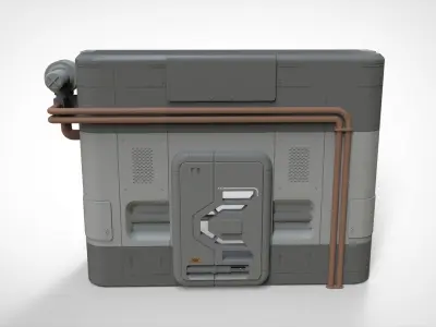 sci fi door 5 3D model