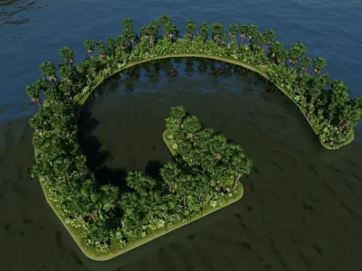 G Alphabet Island 3D model
