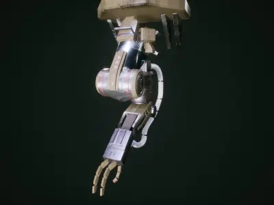 Cyber Robotic Arm Prop Low-poly 3D model