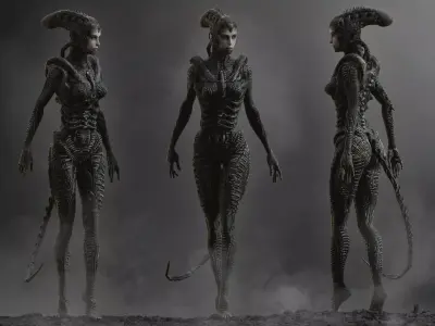 NeoXenomorph hybrid Low-poly 3D model