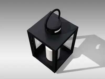 Metal Lantern 02 Low-poly 3D model