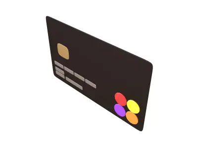 Cartoon Credit Card v2 008 Low-poly 3D model