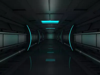 Sci Fi Interior 3D model 6