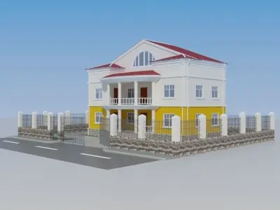 House with roof 3D model