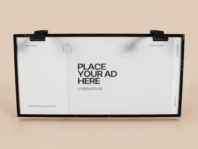 Advertising Billboard Panel Type B Low-poly 3D model