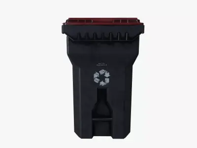 Street trash can 3D model