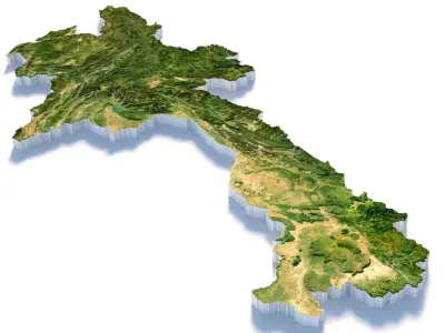 Laos Terrain Country 3D model