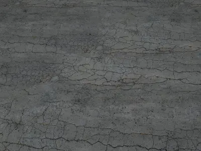 Cracked asphalt scan 45 tile Low-poly 3D model
