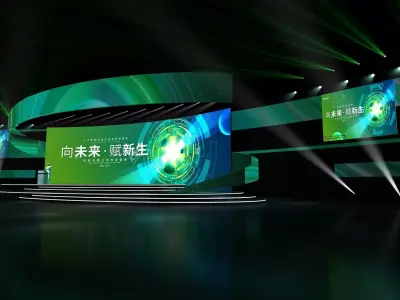 Stage design Low-poly 3D model