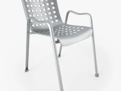 Vitra Landi Chair and Davy Table 3D model