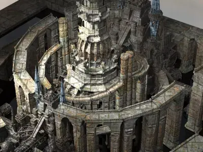 Byzantine Empire city Castle 3D model