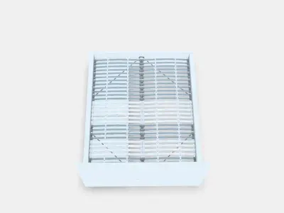 MALM Bed frame high 2 compartments Low-poly 3D model