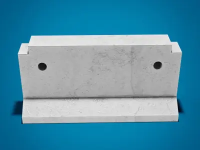 Traffic barriers Low-poly 3D model Low-poly 3D model