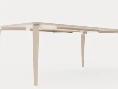 North dining table light oak Low-poly 3D model