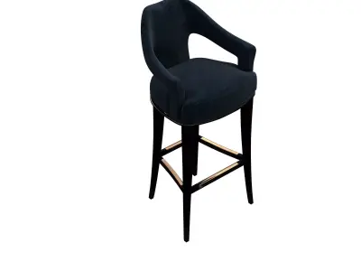 Barchair bar stool - velvet 3D model