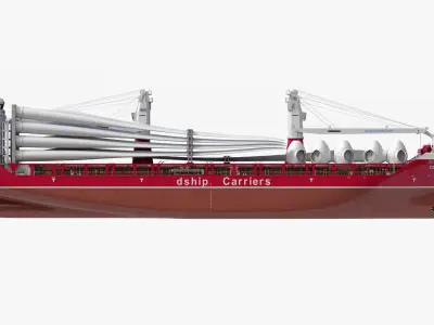  Cargo Ship Charlie with Wind Turbine 