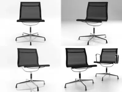 Aluminium chairs 106 108 3D model