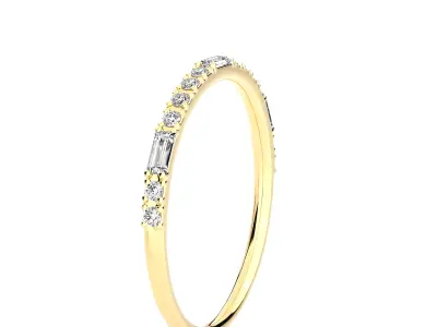 Light Minimalist Diamond Ring 3D print model