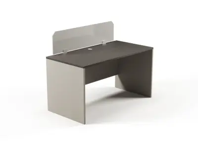 Modern Office Desk For Staff  Free 3D model