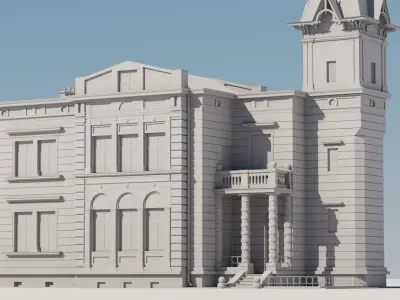 Eastern European Building 005 Low-poly 3D model