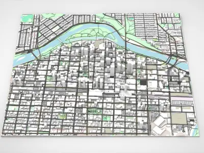 Cityscape Calgary Canada  3D model