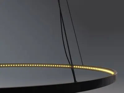 French Pendant Chandelier 3D model