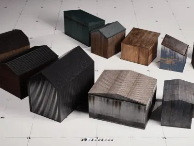 Shed Pack Vol 01 Low-poly 3D model