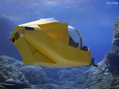  Compact Research Sub with Robotic Arm Yellow 