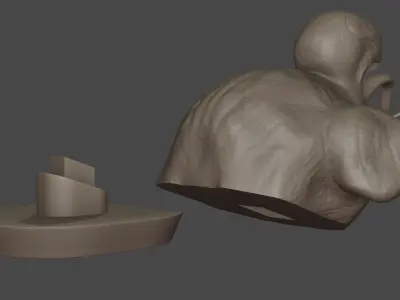 Carnage bust of creature with mouth 3D print model