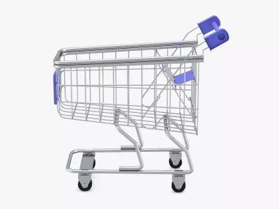 Supermarket Trolley 3D model