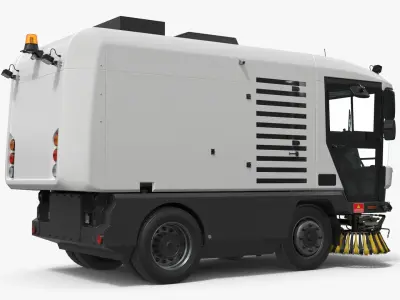  Municipal Road Sweeping Machine White 