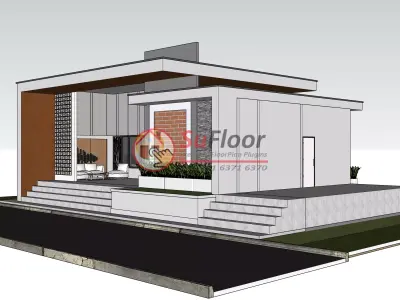 House 13x8m code 564 - Sketchup 3D model 3D model 3D model