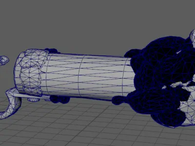 Acid Gun Low-poly 3D model