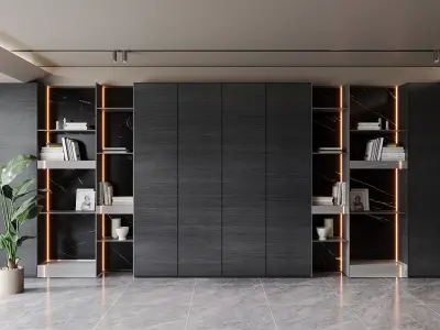 Living room decorative cabinet 3D model