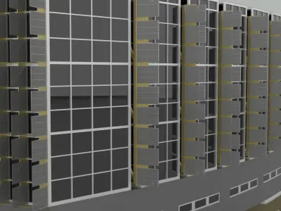 Modern City Architecture Low-poly 3D model