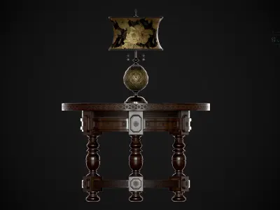 Lampshade-GL01-Golden Low-poly 3D model