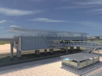 Light Rail Station 5 3D model